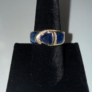 Vintage sapphire and opal ring